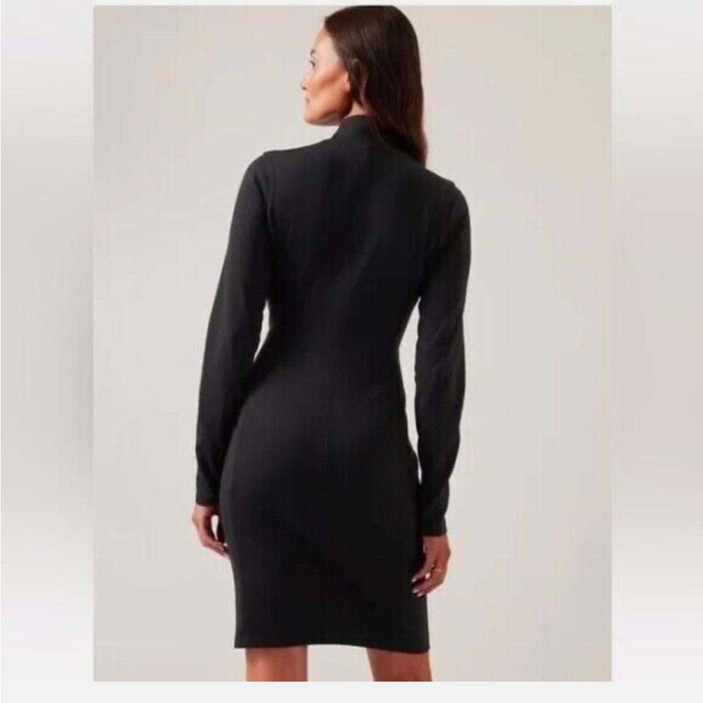 Athleta Delancey Long Sleeve Dress, NWT, Black, Large - Picture 2 of 7